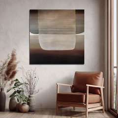 Neutral Abstract Textured Wall Art Oil Painting on Canvas, Modern Minimalist Wal