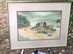 JIM McLAUGHLIN Original MODERN WESTERN IMPRESSIONIST RURAL LANDSCAPE WATERCOLOR