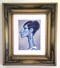 Barbra Streisand Original Acrylic Painting by Paul Alexander 9″ x 12″