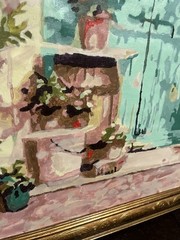 Watercolor Paint By Number Garden Door 🚪 Framed 18 1/2 X 22 1/2