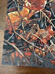 OOAK Paint By Number Wolf Painting Animal Among Birches Fall Leaves 11” X 14”