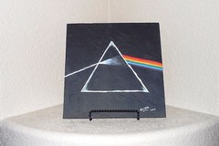 Pink Floyd Dark Side Of The Moon Art Painting On Flagstone By Elissa Dawn Shakal