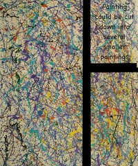 Jackson Pollock Style Giant Canvas Painting 84”X62” (7 Foot) Abstract Modern XL