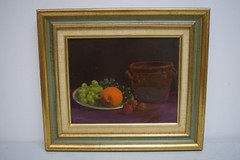 + Framed Oil Painting „Still Life“ Signed: Lion Feyen + 14″ x 12 1/8″ + (JC54)
