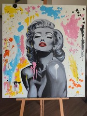 Original Acrylic Painting Inspired by Marilyn Monroe 90×100 cm Pop Art Canvas