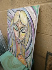 A QUIET MOMENT portrait NEW oil painting 16×20 canvas original signed CROWELL