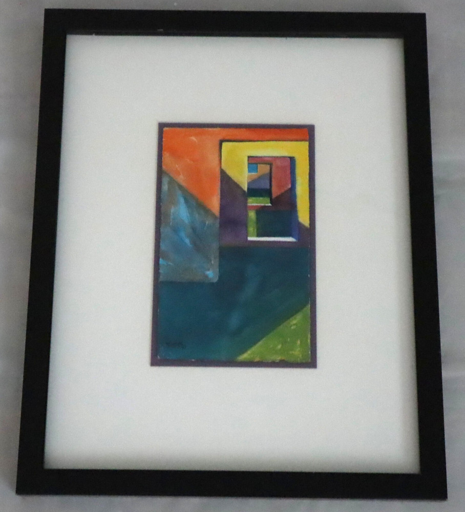 Todd Abbott Winters watercolor painting Shapes and colors (1997) signed