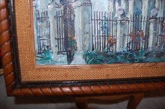 FRAMED ORIGINAL OIL ON CANVAS EL TEMPLETE OLD HAVANA, CUBA ARTIST: HECTO VIDAL