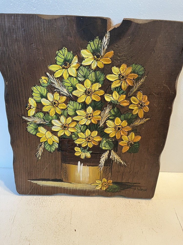 11 x 13 signed and textured painting on wood, absolutely beautiful .