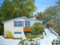 ELENA DORONKINA, CALIFORNIA SCHOOL CONTEMPORARY IMPRESSIONIST REALIST OIL HOUSE