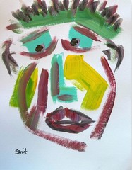 Original Abstract Painting on Paper 9×12 Expressionist Art Color Study