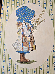Holly Hobbie Oil Painting Framed 19 x 14.5 inches Set of 2 Paint by Number