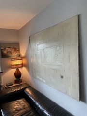 LARGE VINTAGE MODERN ABSTRACT EXPRESSIONIST OIL PAINTING OLD MODERNISM 1974