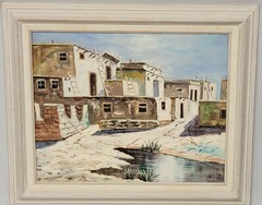 IMPRESSIONIST PAINTING By LISTED SPANISH ARTIST Y. DERIC „VILLAGE“ #2* SPAIN *