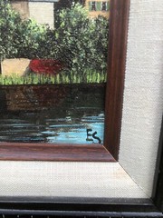 EUGENE SCHMIDT Original MODERN GERMAN LANDSCAPE BERGHEIM BLACK FOREST Ruhr River