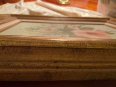 Vtg Pink Flowers Floral Still Life Painting Signed Gold Gilt Wood Frame 23×20”