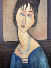 Amedeo Modigliani 1824-1920 Oil on Canva In The Style Of Painting Signed