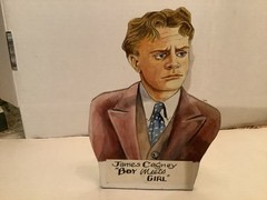 Original Art, Water Color on Paper Mounted on Plywood, James Cagney,”BoyMeetsGir