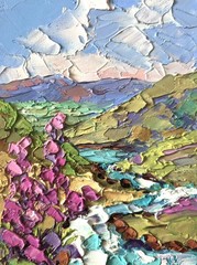 Landscape Original Oil Painting Colorado Mountains Artwork 18X13CM Canvas Board