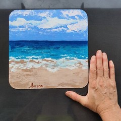 Malibu Beach California Waves Seascape Painting Original Art One Of A Kind