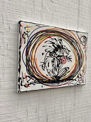 Small Unframed OOAK Original Abstract Acrylic Canvas Painting Wall Decor Art