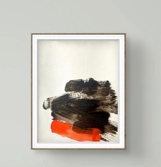 Brushstroke Wall Art Minimalist Modern Abstract 8×10 Paper, Holly Hammond