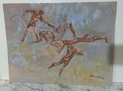 CZECH ARTIST RIKO EMERICH MIKESKA – GOUACHE & WATERCOLOR PAINTING – SIGNED
