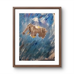 Eagle In Flight Abstract Expressionist Original Gallery Paper 11×14