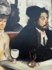 EDGAR DEGAS PAINTING OIL ON CANVAS SIGNED AND STAMPED AMAZING ART – (50 X 70 CM)
