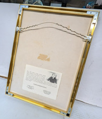 Vintage Watercolor Landscape Painting Signed & Framed Gallery Sticker On Back