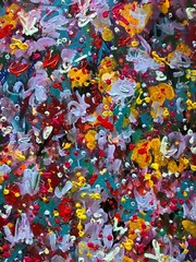 Large Art Original Abstract Artwork Floral Painting Huge Colourfull Wall Decor