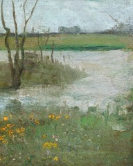 19th Century European Impressionist River Landscape – Piet MONDRIAAN (1872-1944)