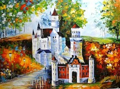 Leonid Afremov-„Magical Castle“-Original Oil Painting/Canvas/Signed/COA/40″x 30″