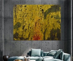 Mark Little original ￼XL￼ Painting 81” X 62”Action Abstract￼, Modern