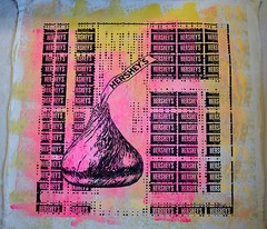 GAIL RODGERS HERSHEY’S CHOCOLATE KISS HAND PULLED SILKSCREEN AND ACRYLIC SIGNED