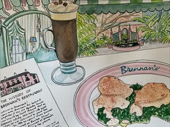 BRENNAN’S | New Orleans 11 X 14 Watercolor Louisiana Breakfast K C Jones Art