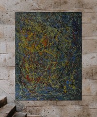 Jackson Pollock style￼ Profession￼al Painting 81” X 62”(6ft 9in)Abstract Modern