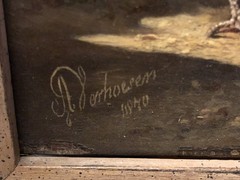 ALBERTUS VERHOESEN (1806-1881) Framed Poultry Oil On Board