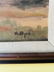 Red Rocks Of Sedona Arizona Oil On Canvas Signed H. Byrd Framed Vintage