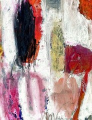 Hand Painted Abstract Colorful Acrylic 11×14 Canvas Painting, Holly Hammond