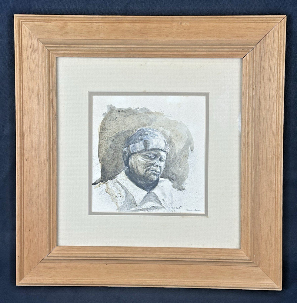 DOUGLAS GRIER, PORTRAIT OF AFRICAN AMERICA WOMAN, WATERCOLOR, SOUTH CAROLINA