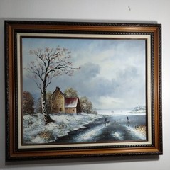 SIGNED JAMISON OIL PAINTING ARTWORK 29″×25″