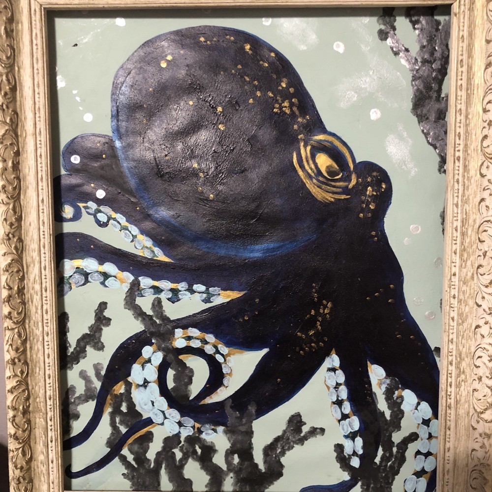 Original Artwork By Shawnee Broadway “Octopus Fogg” 19×22