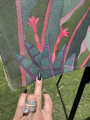 Dan Goad Original Tropical Painting Floral Very Rare