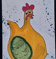 ACEO Original Art Card Painting ATC SIGNED By GAT