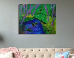 painting on canvas 36” X 30” Acrylic, Abstract, POP Art,