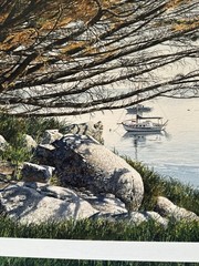 Monterey California Painting Coastal Landscape Merv Corning Listed Vintage