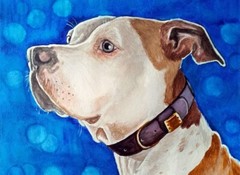 Custom Pet Portrait from Photo 12×16″ Realistic Watercolor Personalised Painting