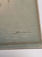 19TH CENTURY PAINTING VIEW NAUTICAL LANDSCAPE ANTIQUE 1850’S OLD BOATS MASTERFUL