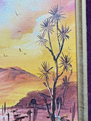 Palencia Mexican South West Desert Scene Original Oil Canvas Landscape Painting